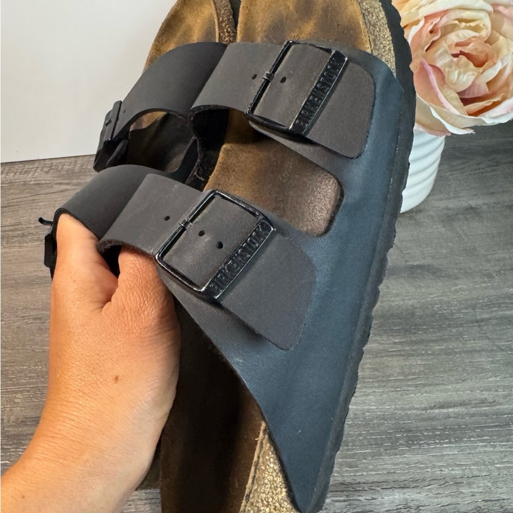 Birkenstock Black Arizona Triple Strap Sandals - Picture 3 of 8